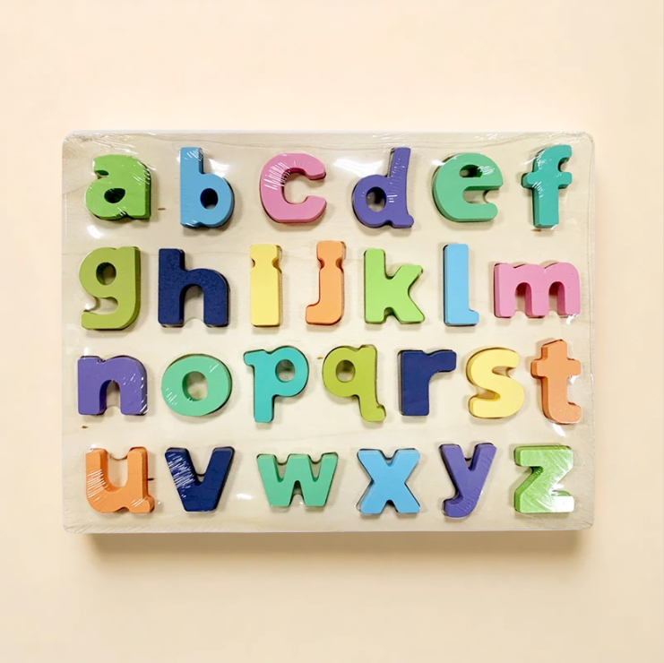 Wooden Numbers, Letters & Shapes Puzzle Board Numbers