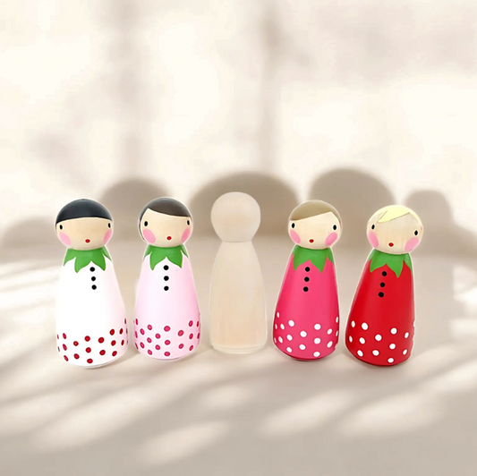 Wooden Peg Dolls – DIY Natural Craft Set for Kids' Painting & Art Projects Featured Image