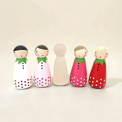 Wooden Peg Dolls – DIY Natural Craft Set for Kids' Painting & Art Projects Featured Image