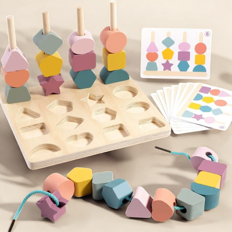 Montessori-Inspired Wooden Shape & Colour Matching Puzzle Toy for Kids Featured Image