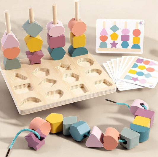 Montessori-Inspired Wooden Shape & Colour Matching Puzzle Toy for Kids Featured Image