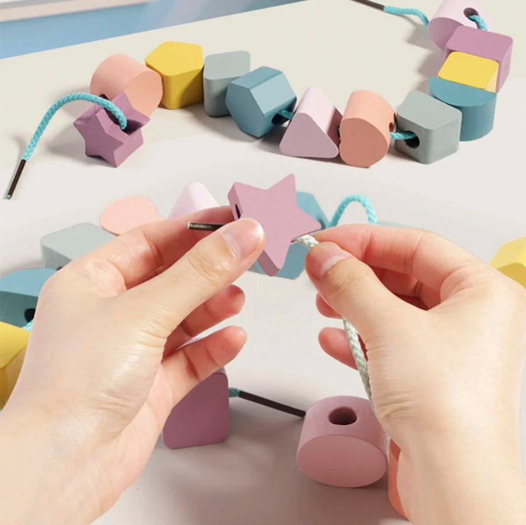 Montessori-Inspired Wooden Shape & Colour Matching Puzzle Toy for Kids Close Up