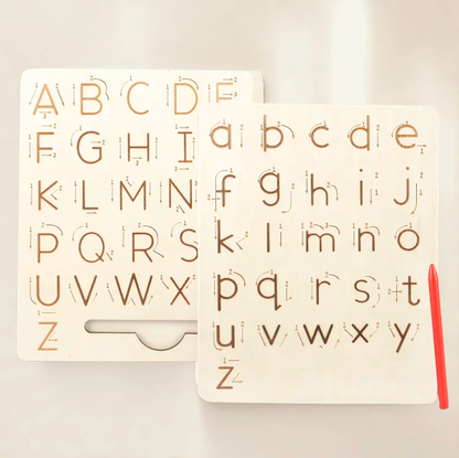 Montessori-Inspired Wooden Word Spelling Uppsercase and Lowercase Letters Boards
