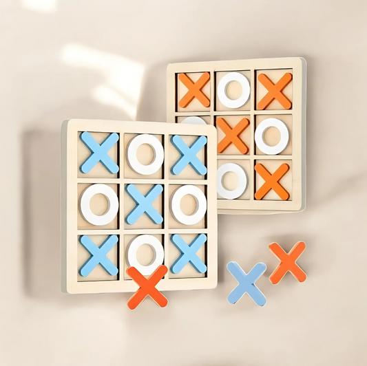 Montessori-Inspired Wooden Tic Tac Toe Game Featured Image