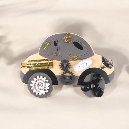 Montessori-Inspired Wooden Steering Wheel Busy Board Featured Image