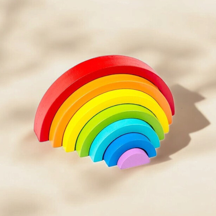 Wooden Rainbow Stacking Blocks Featured Image