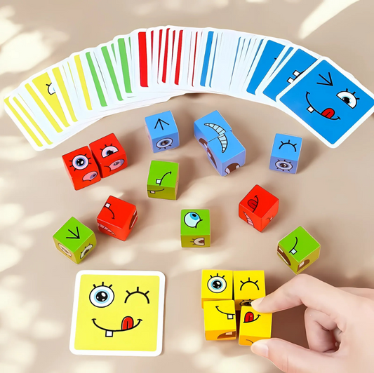 Montessori-Inspired Wooden Expression Face Change Puzzle Game Featured Image