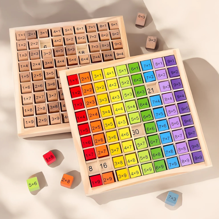 Montessori-Inspired Wooden Multiplication Board Game Featured Image