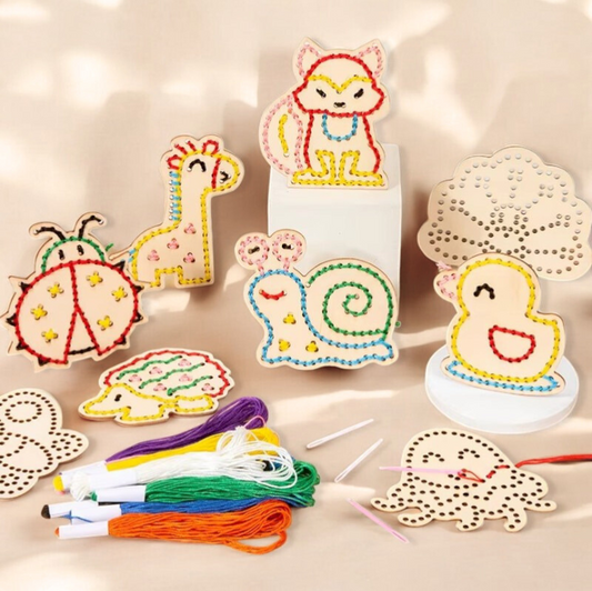 Montessori-Inspired Wooden Lacing Toy for Fine Motor Skill Activity Featured Image