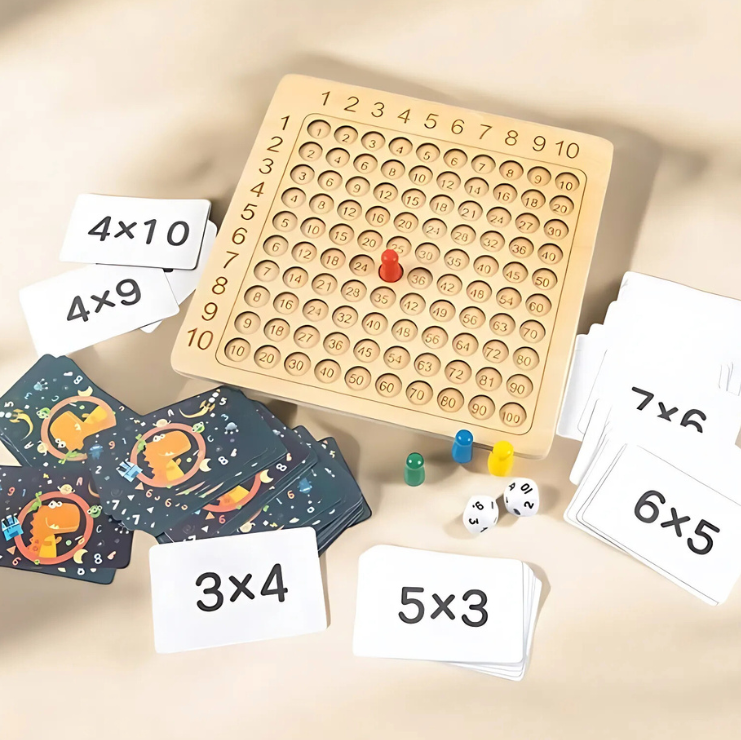 Montessori-Inspired Wooden Multiplication Board Game Featured Image