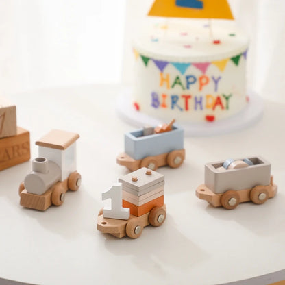 Montessori-Inspired Wooden Train Toy Lifestyle