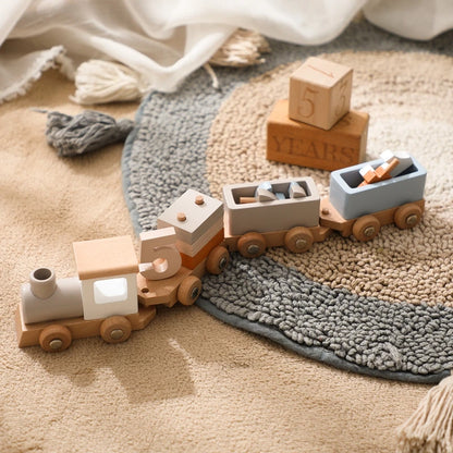Montessori-Inspired Wooden Train Toy Lifestyle