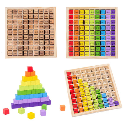 Montessori-Inspired Wooden Multiplication Board Game Two Sets