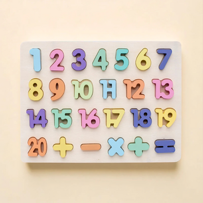 Wooden Numbers, Letters & Shapes Puzzle